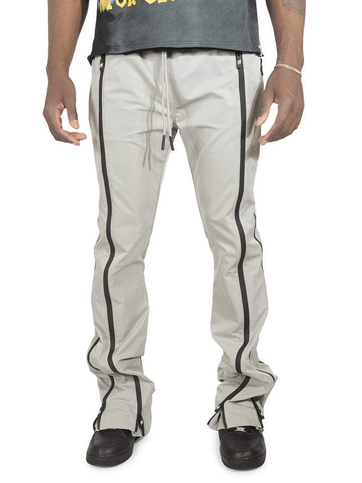 Pants | F1736 Zerelly Nylon Stacked Pants - Gray