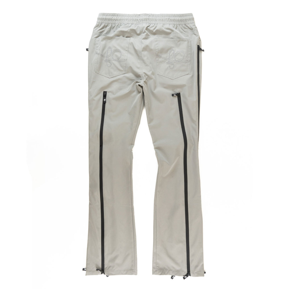 F1736 Zerelly Nylon Stacked Pants - Gray