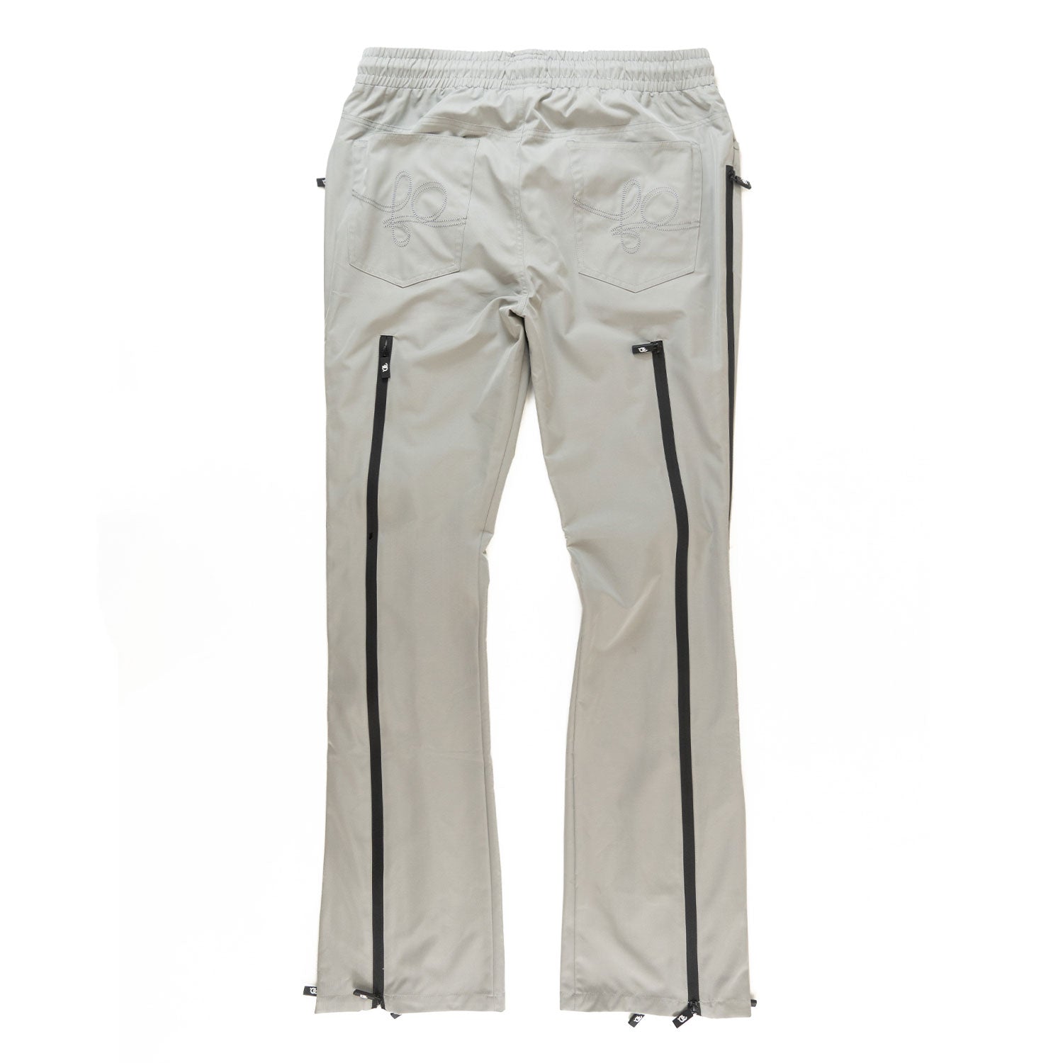 F1736 Zerelly Nylon Stacked Pants - Gray