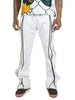 Pants | F1736 Zerelly Nylon Stacked Pants - White
