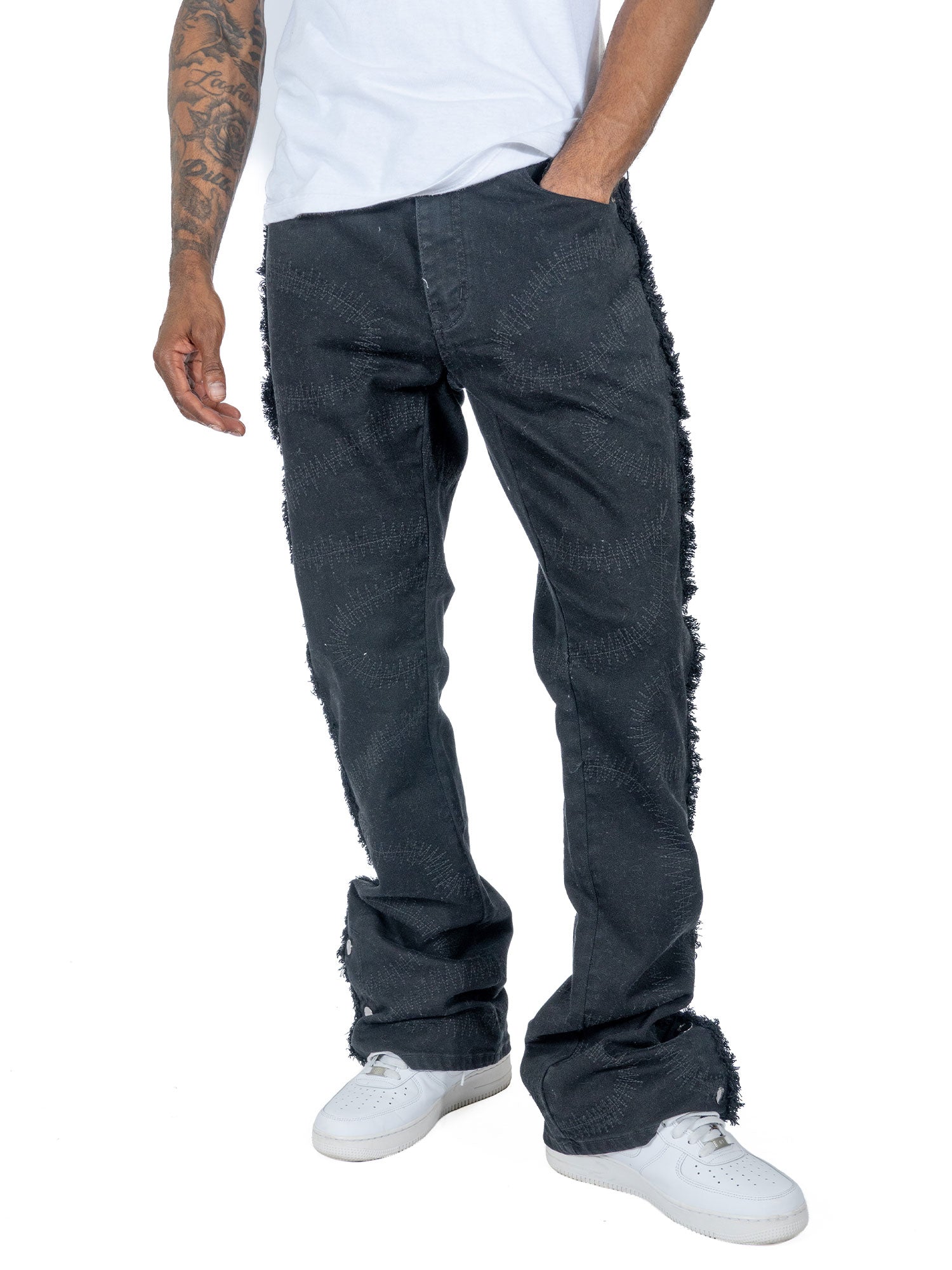 F1737 Cashay 2024 Stacked Jeans - Black