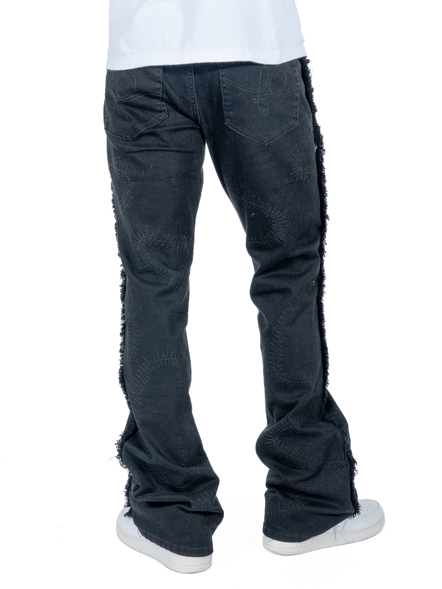Makobi F1737 Cashay 2024 Stacked Jeans in Black, view 3