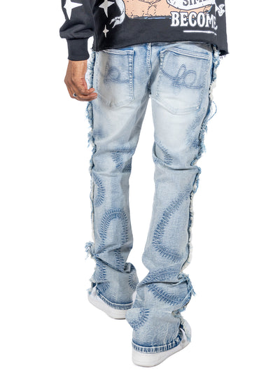 F1737 Cashay 2024 Stacked Jeans - Light Wash