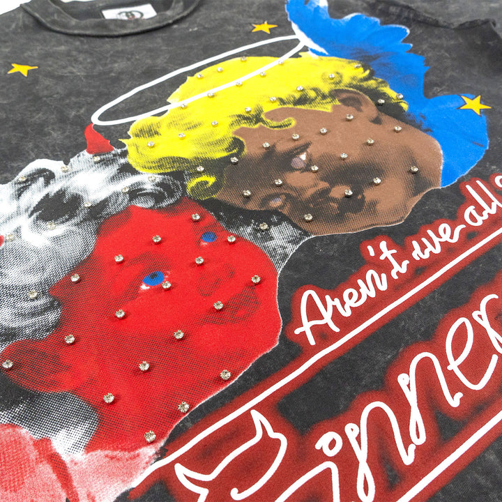 F173 Sinners Boxed Tee - Black