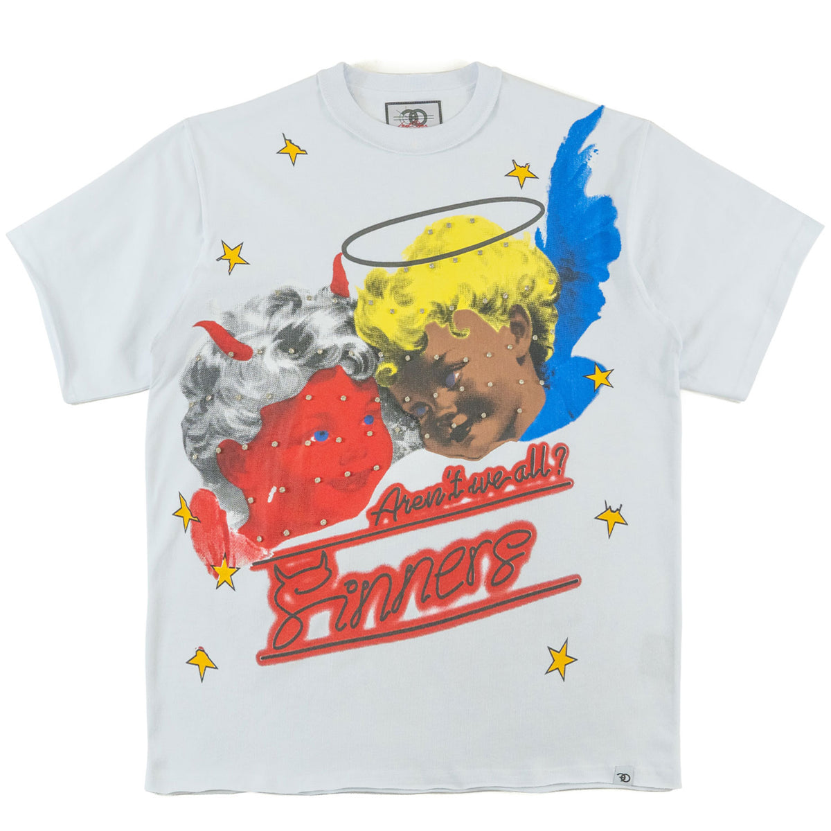 Makobi F173 Sinners Boxed Tee in White, view 5