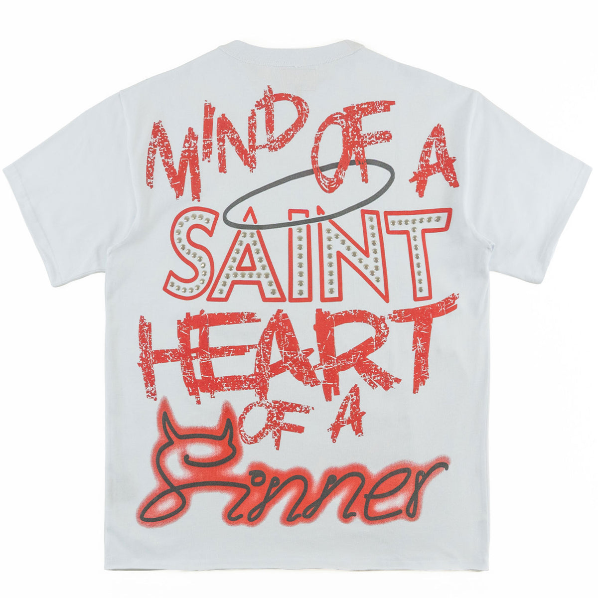 Makobi F173 Sinners Boxed Tee in White, view 6
