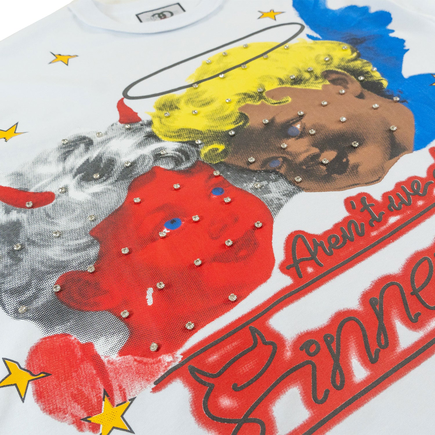 Makobi F173 Sinners Boxed Tee in White, view 7