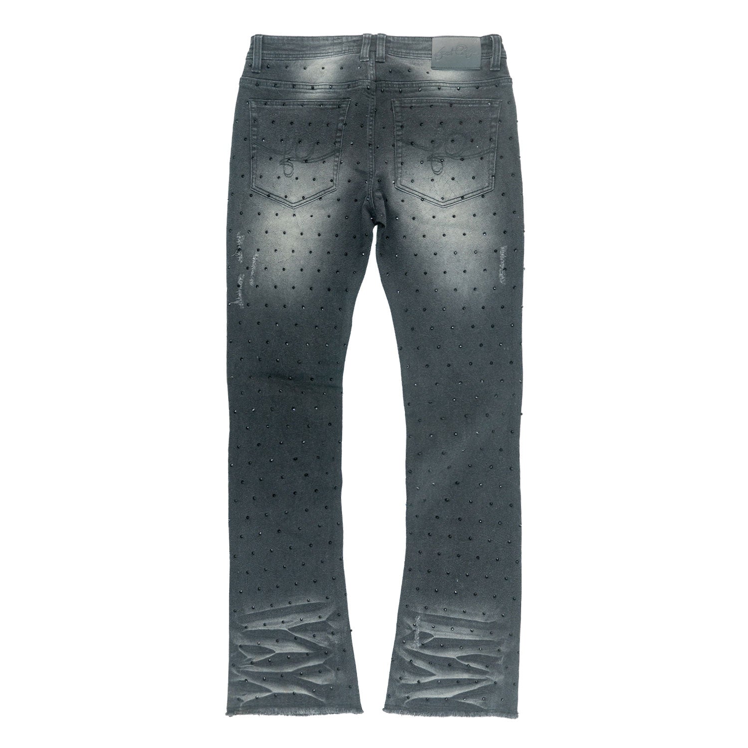 F1746 Amoto Stacked Pants - Black