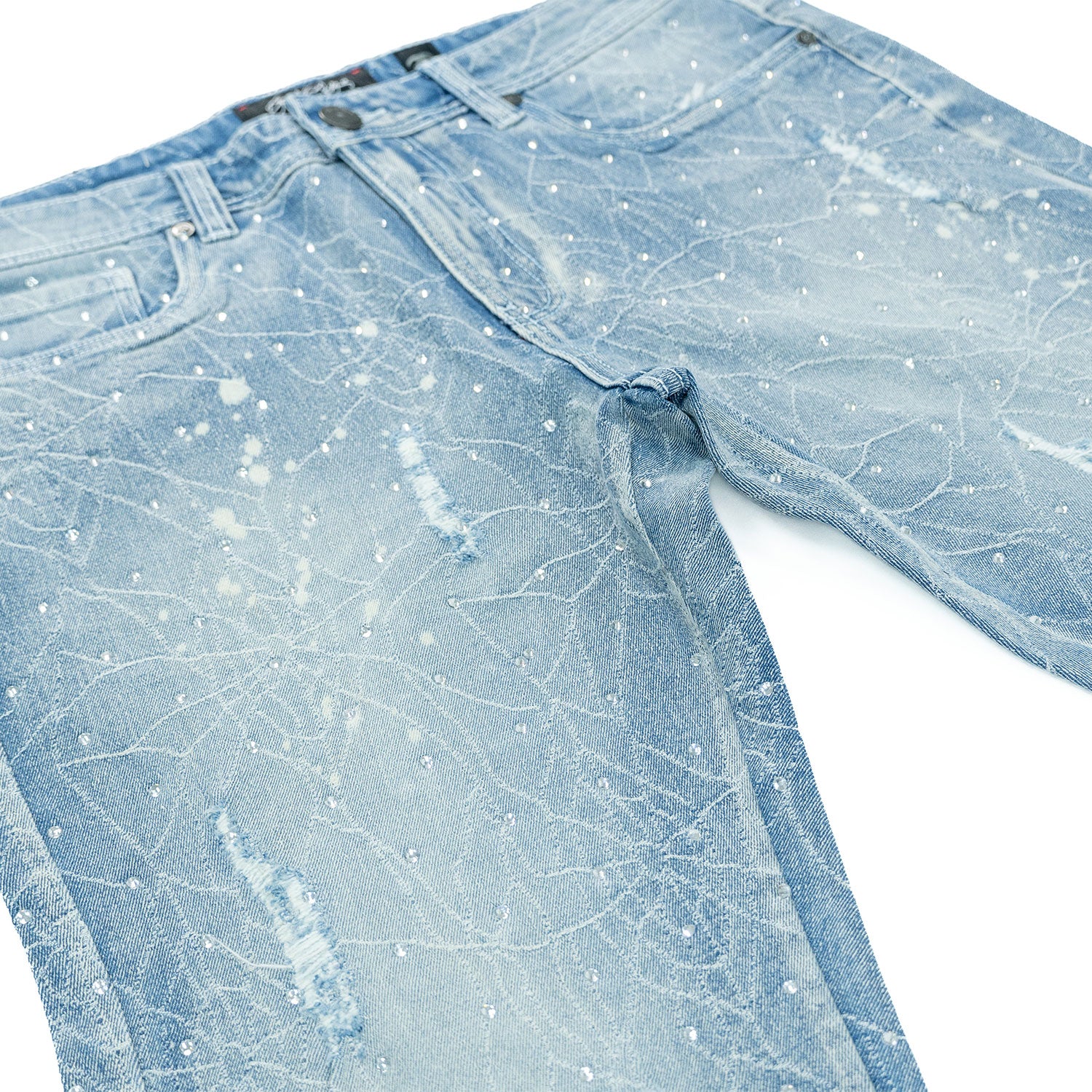 F1746 Amoto Stacked Pants - Light Wash