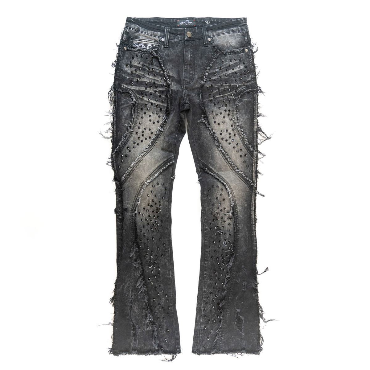 F1757 Moretti Stacked Pants - Black