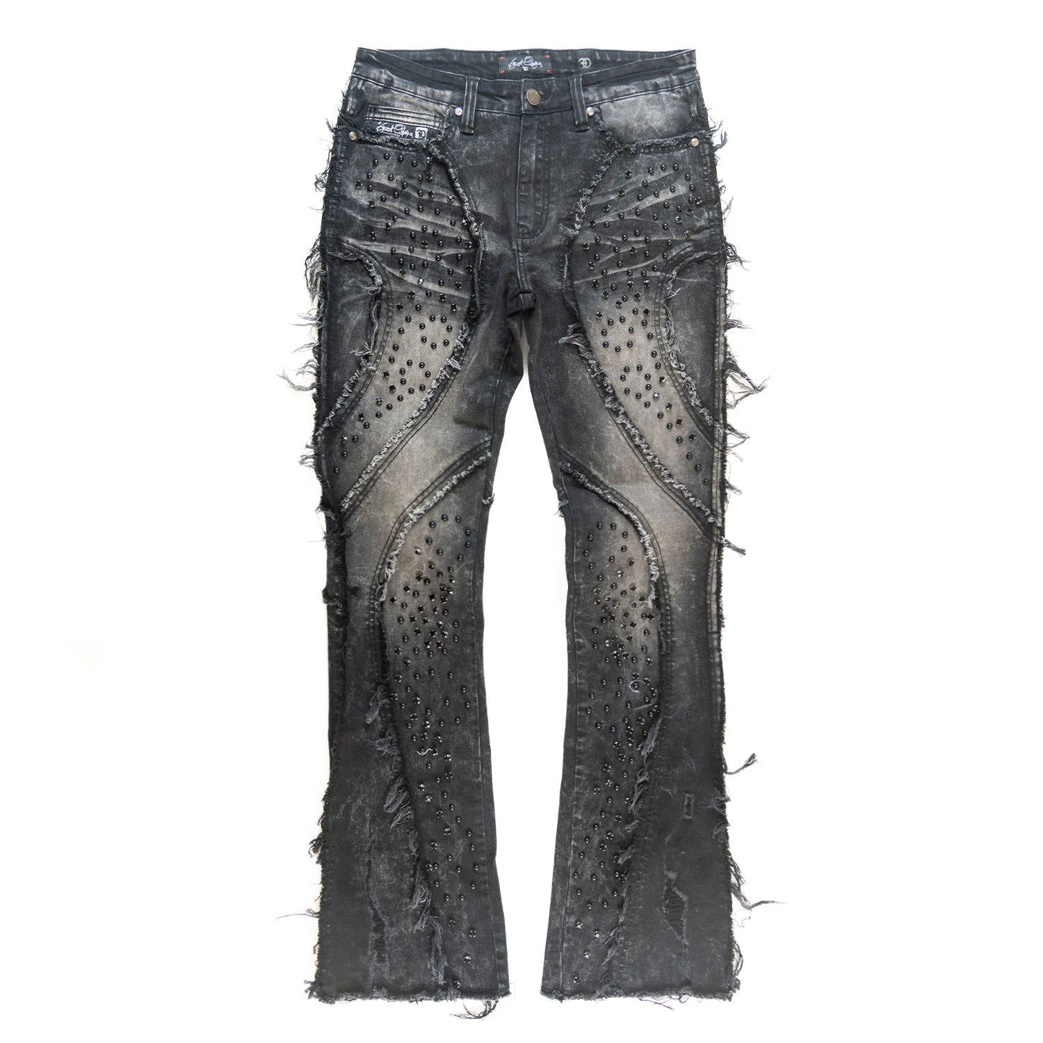 F1757 Moretti Stacked Pants - Black