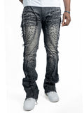 F1757 Moretti Stacked Pants - Black