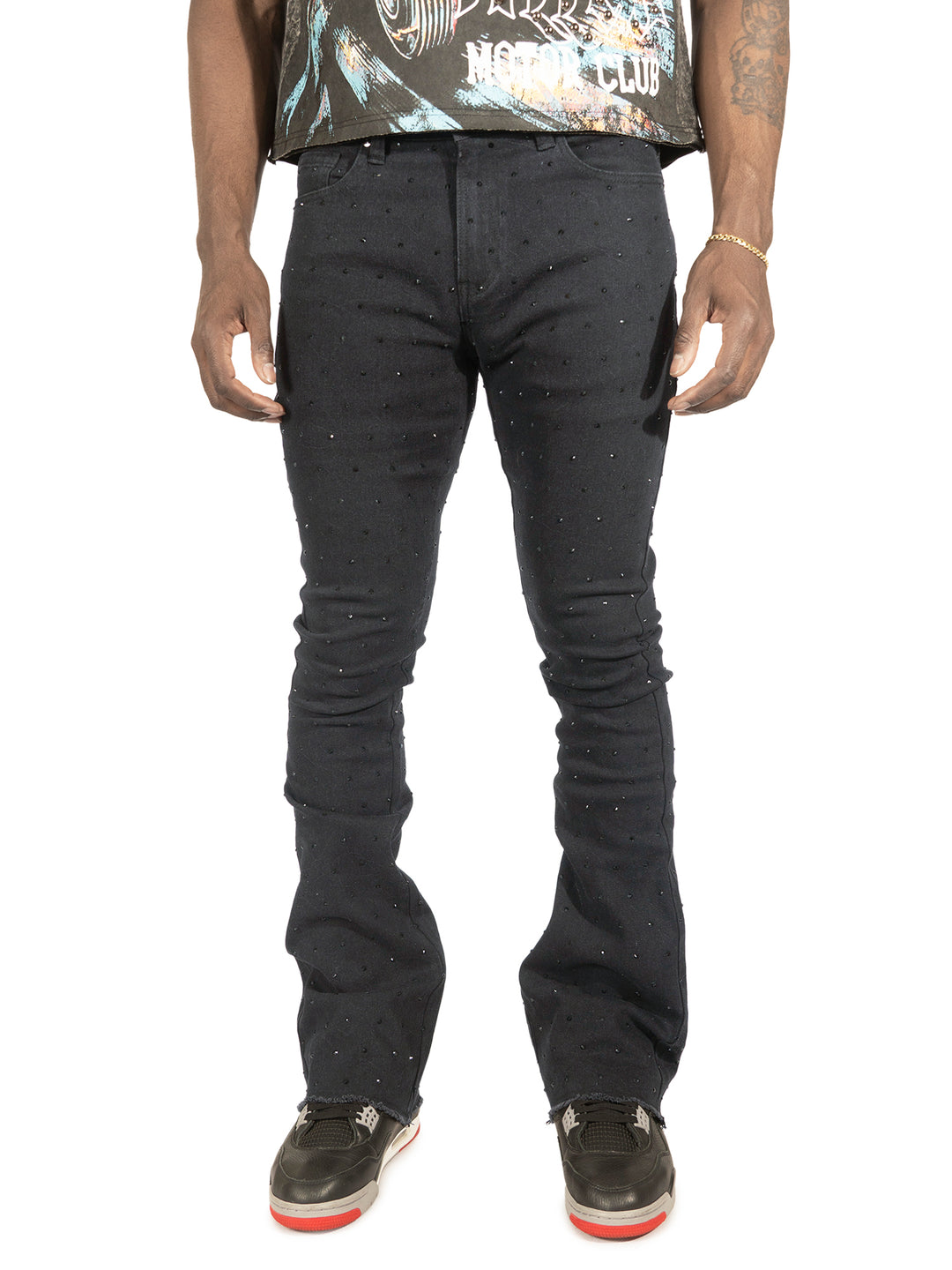 Jeans | F1764 Romano Stacked Stone Pants - Black