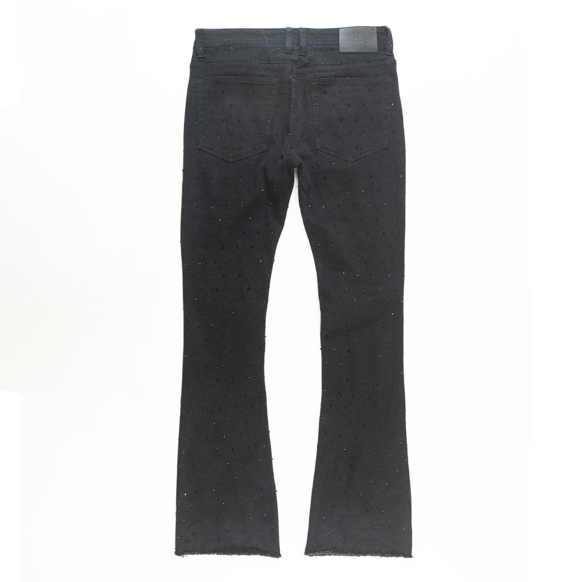 Makobi F1764 Romano Stacked Stone Pants in Black, view 3