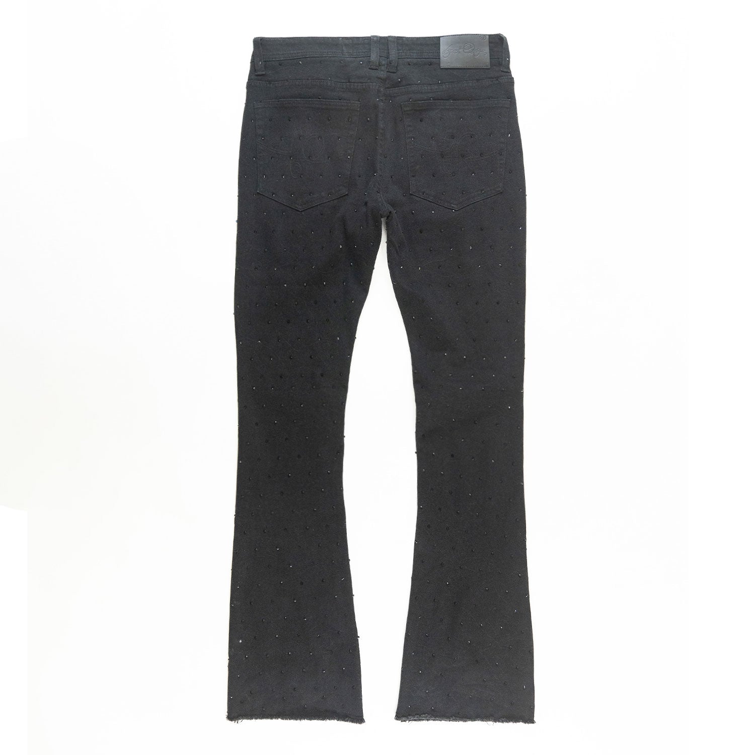 Makobi F1764 Romano Stacked Stone Pants in Black, view 3