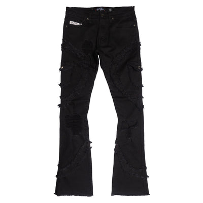 F1767 Tascotto Stacked Jeans - Black