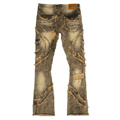 F1767 Tascotto Stacked Jeans - Olive
