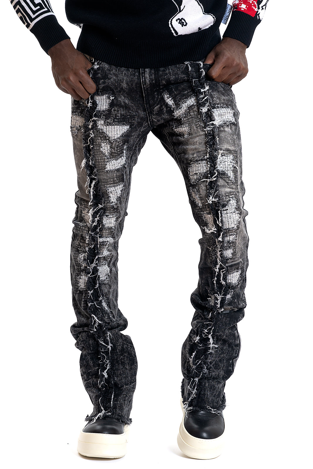 F1774 Cashay Prime Stacked Jeans - Black