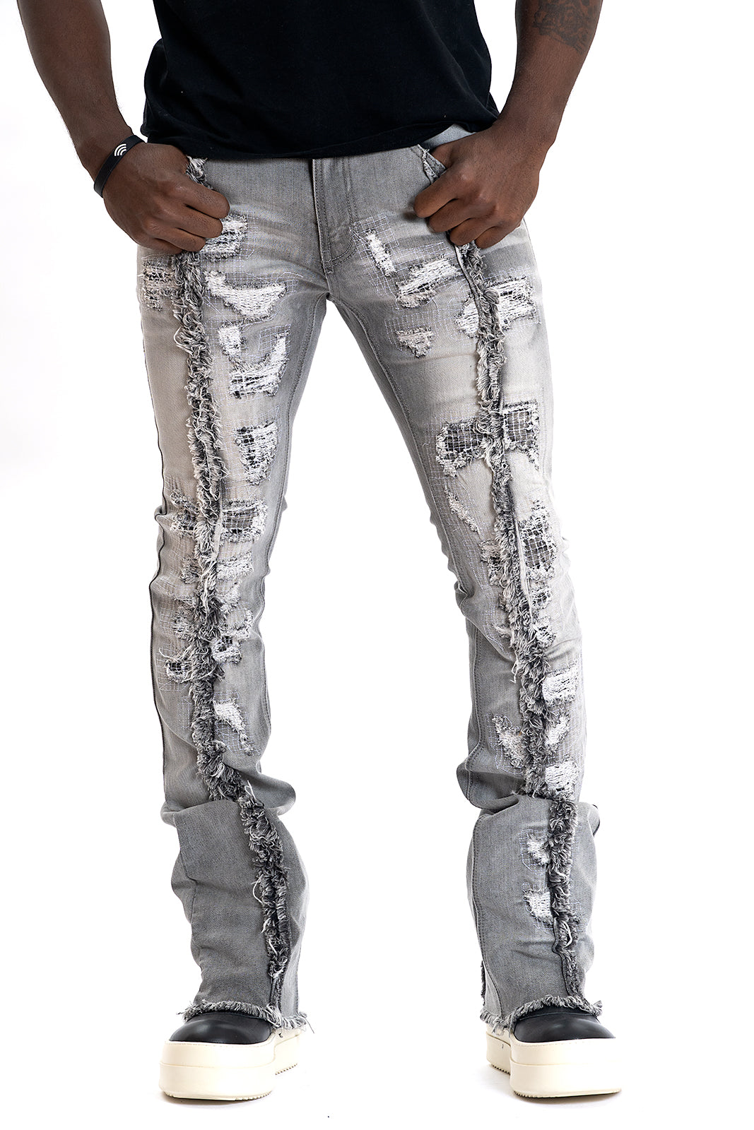 F1774 Cashay Prime Stacked Jeans - Gray