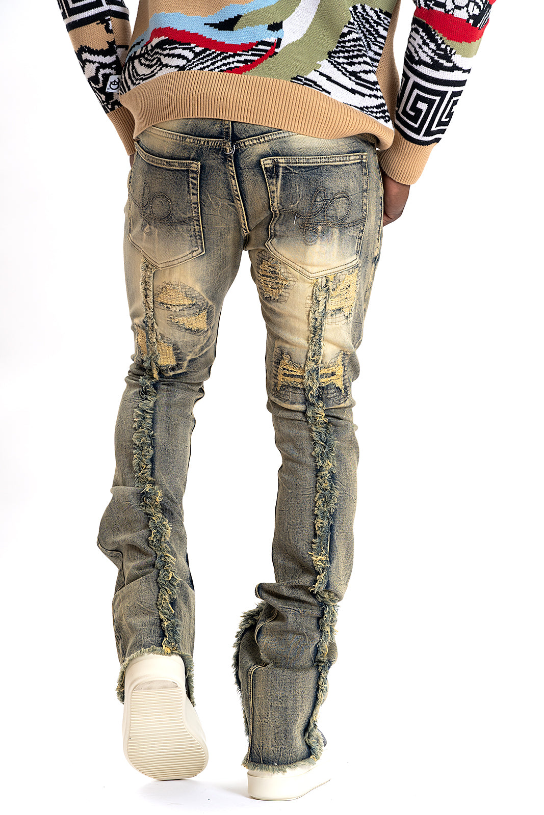 Makobi F1774 Cashay Prime Stacked Jeans in Dirt, view 4