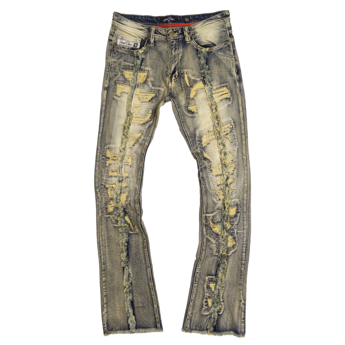Makobi F1774 Cashay Prime Stacked Jeans in Dirt