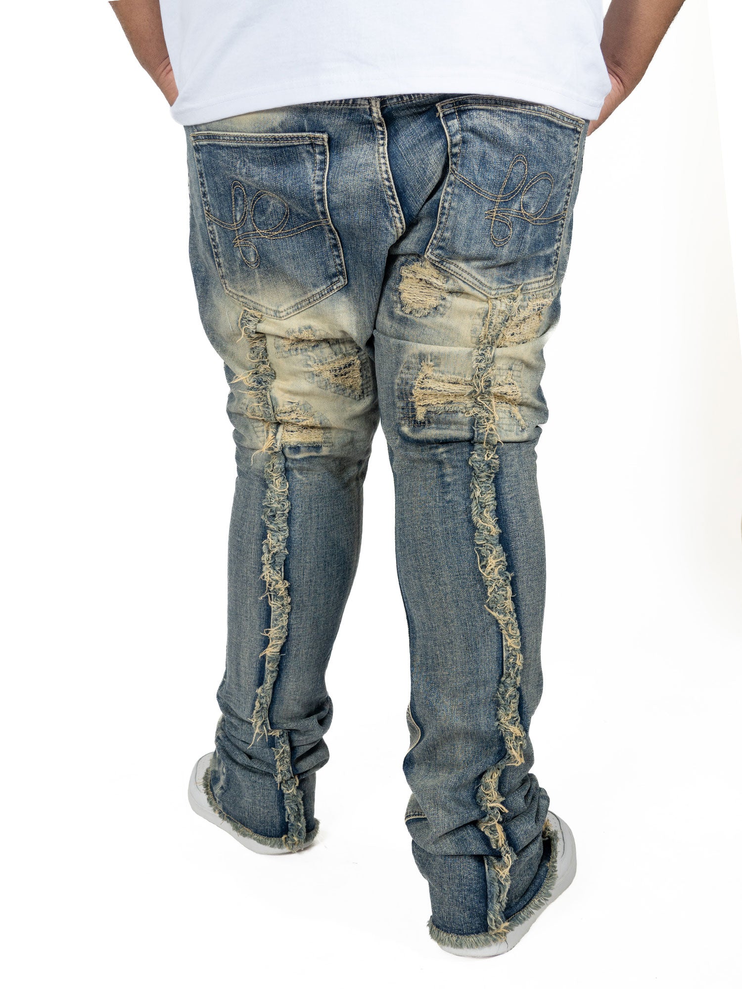 Makobi F1774 Cashay Prime Stacked Jeans in Vintage, view 6