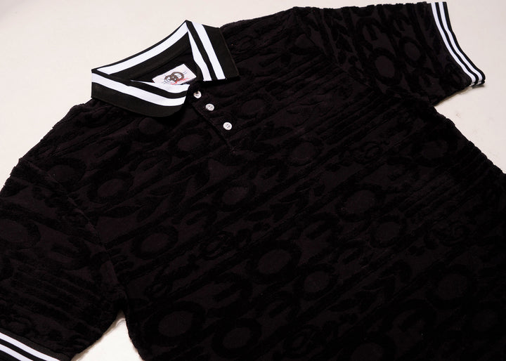 F178 Baroque Terry Polo - Black