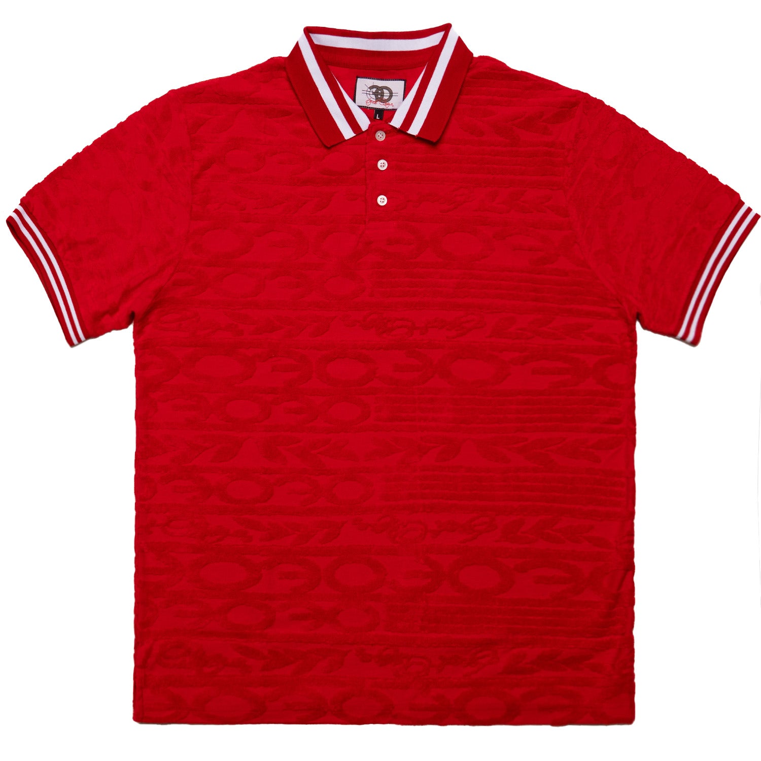 F178 Baroque Terry Polo - Red