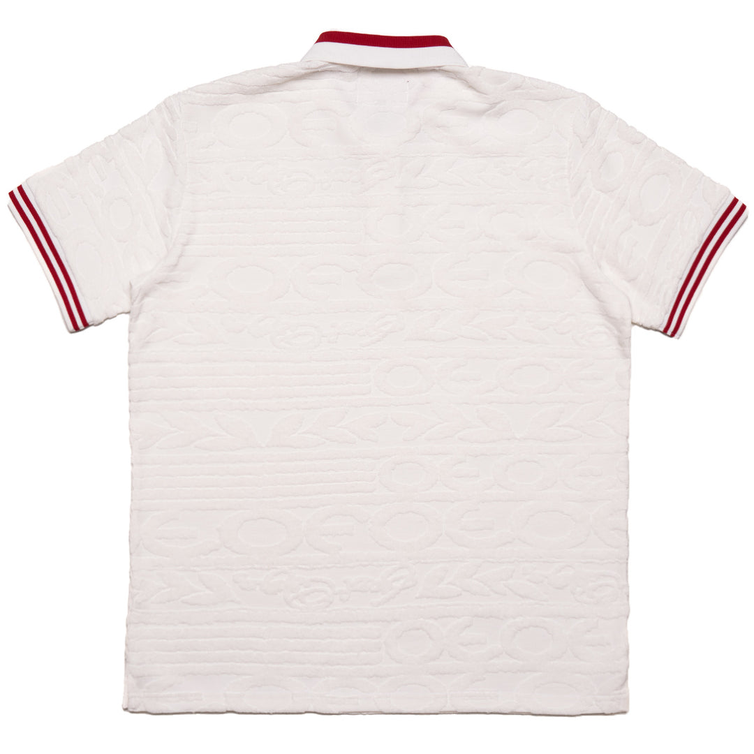 F178 Baroque Terry Polo - White