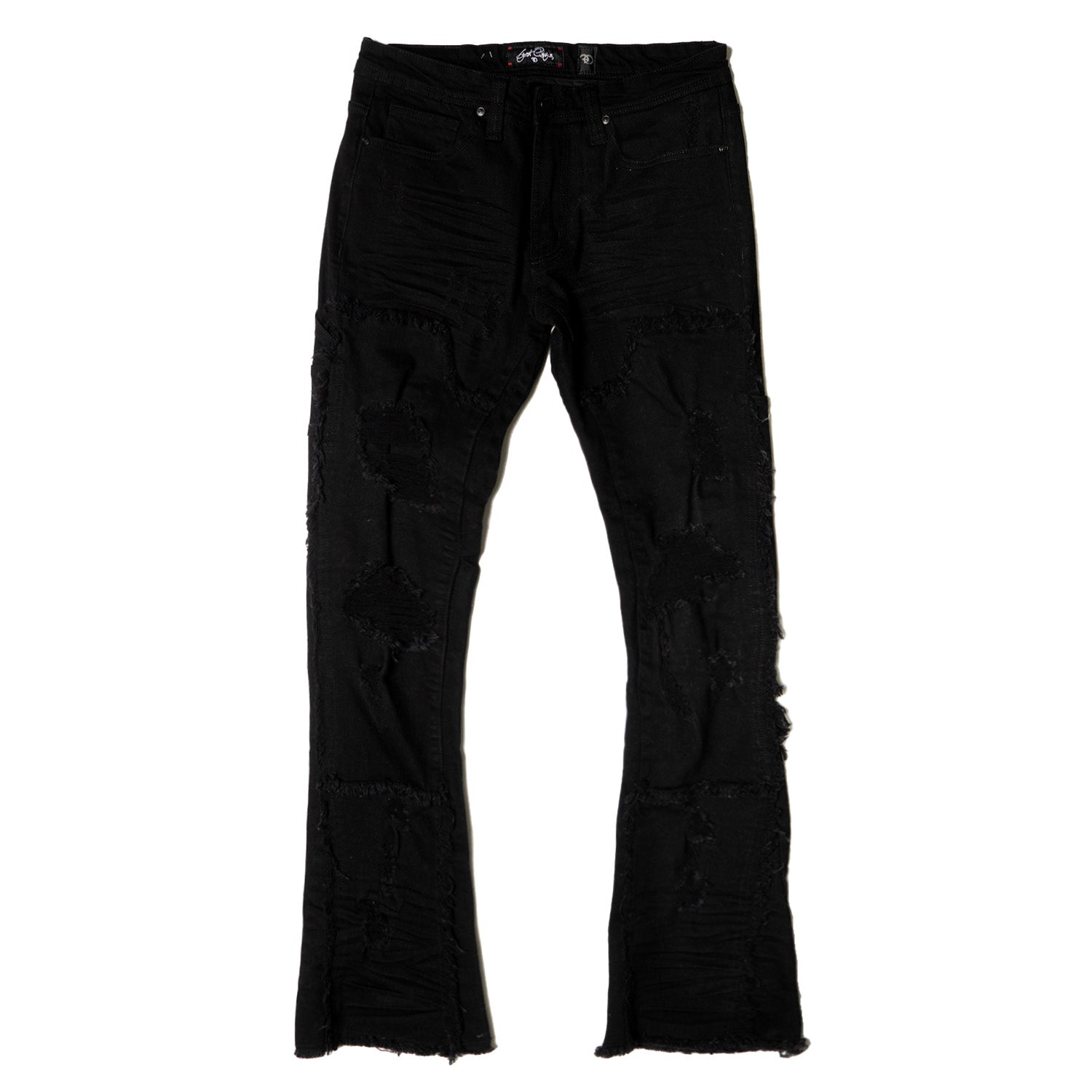 F1781 Gambol Stack Jeans - Black – Makobi Jeans USA