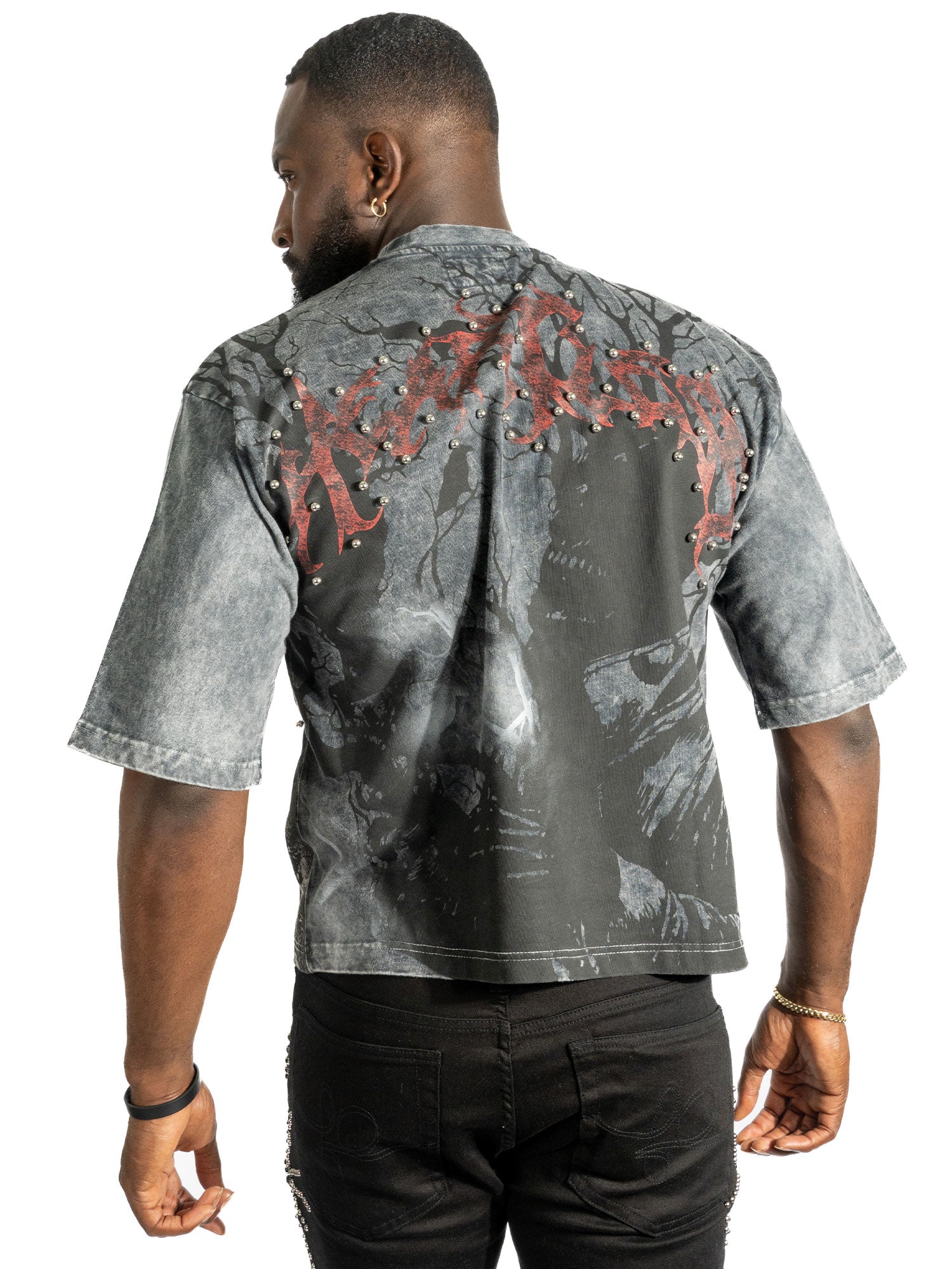 F179 Heartless Cropped - Black