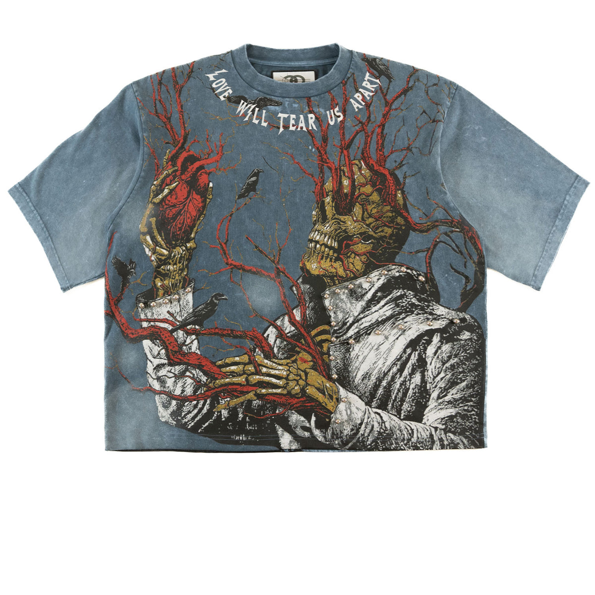 F179 Heartless Cropped - Blue