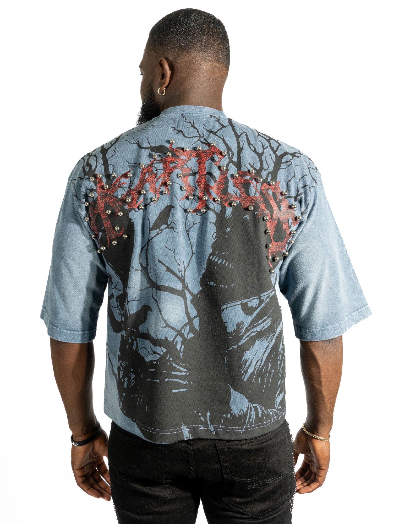 F179 Heartless Cropped - Blue