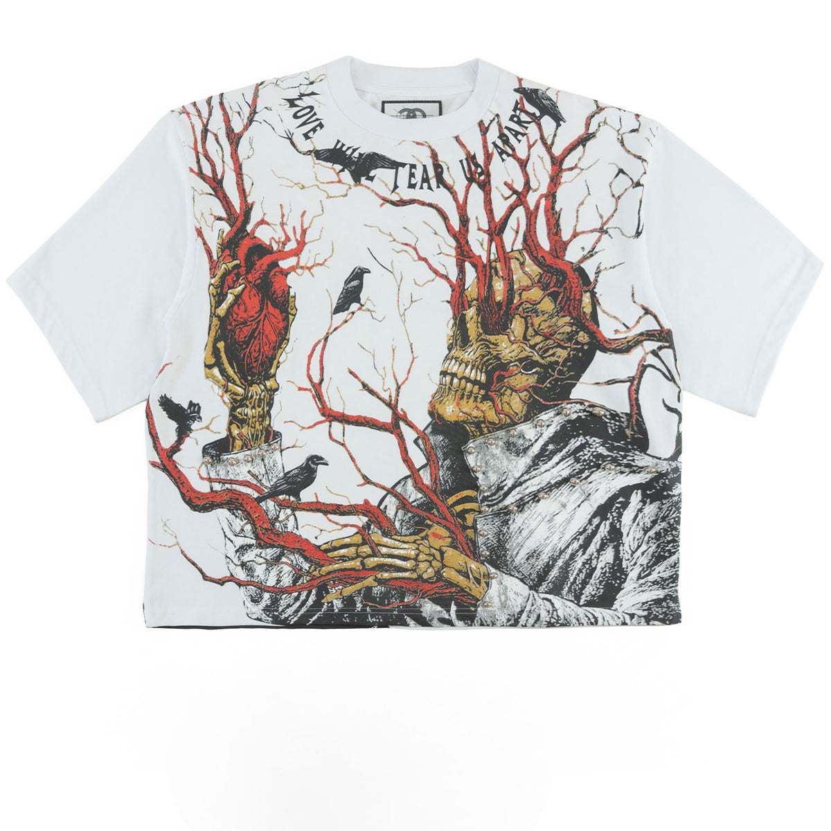 F179 Heartless Cropped - White