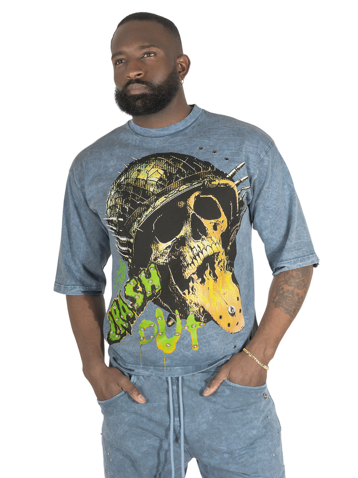 F180 Crash Out Tee - Blue