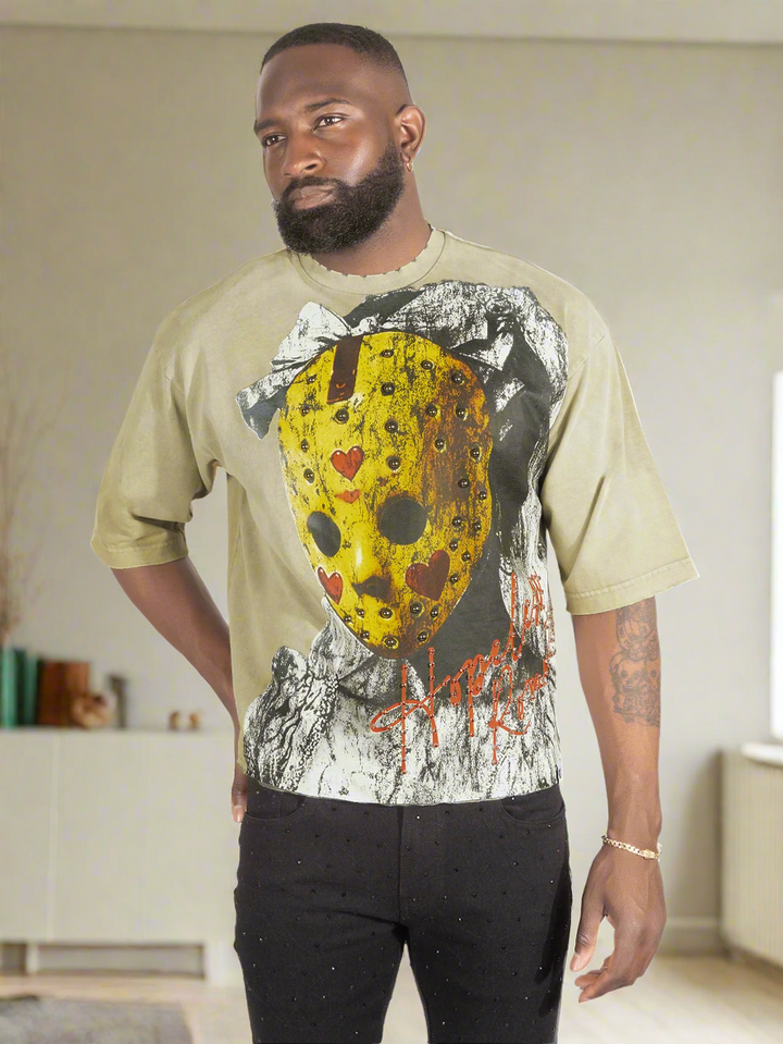 Tee | F182 Hopeless Romantic Cropped Tee - Oat