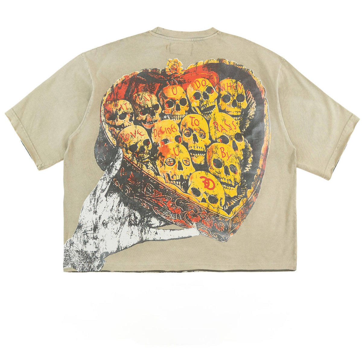 F182 Hopeless Romantic Cropped Tee - Oat