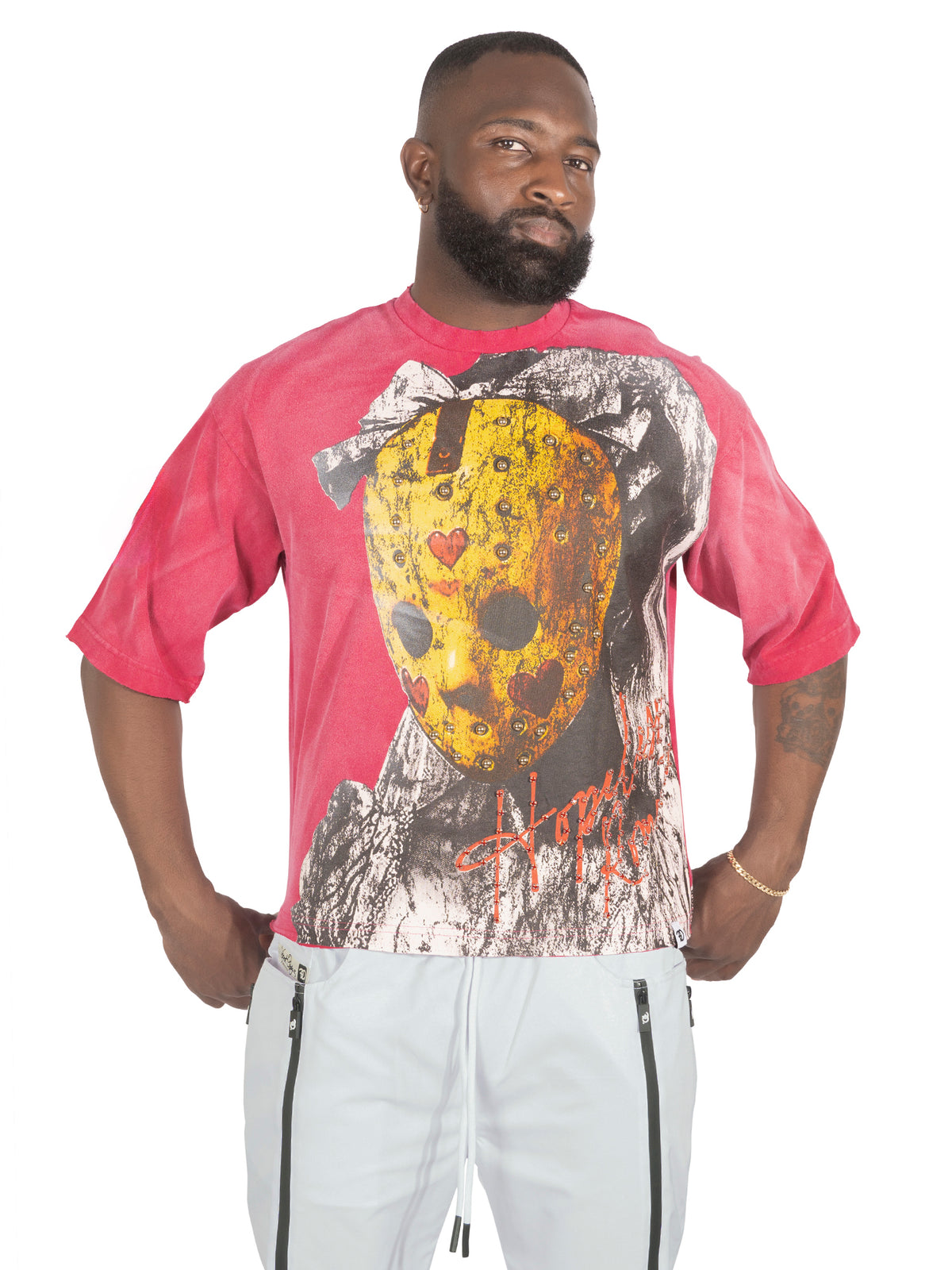 F182 Hopeless Romantic Cropped - Fuchsia Red
