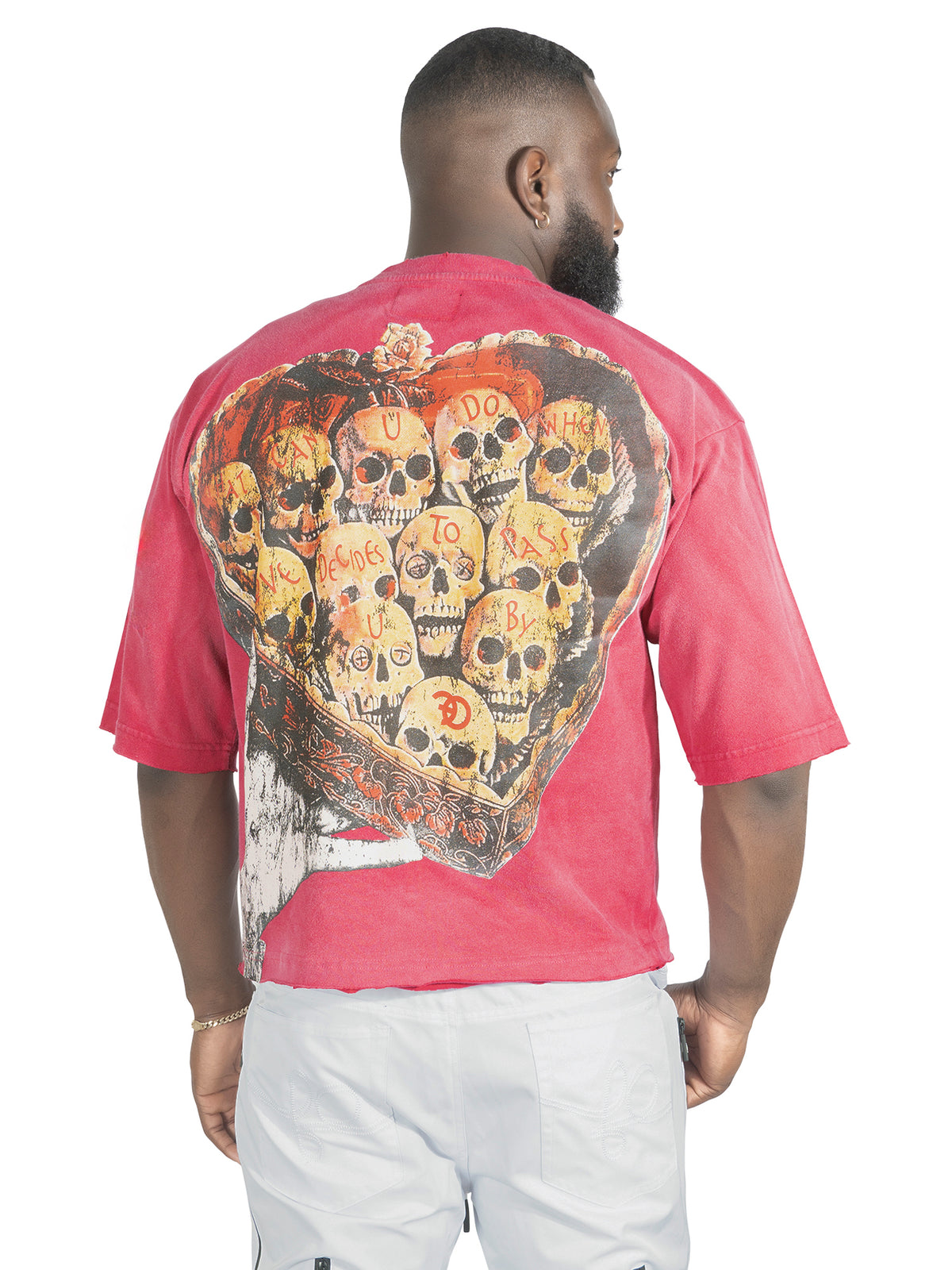 F182 Hopeless Romantic Cropped - Fuchsia Red