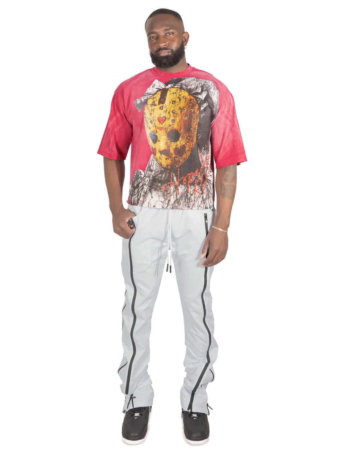 F182 Hopeless Romantic Cropped - Fuchsia Red