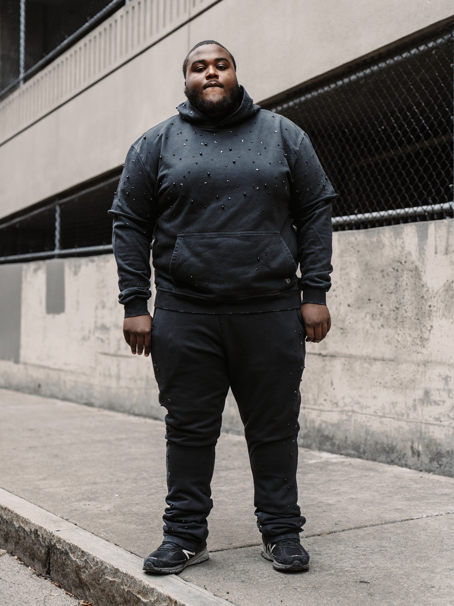 F187 Bellucci Hoodie Set - Black