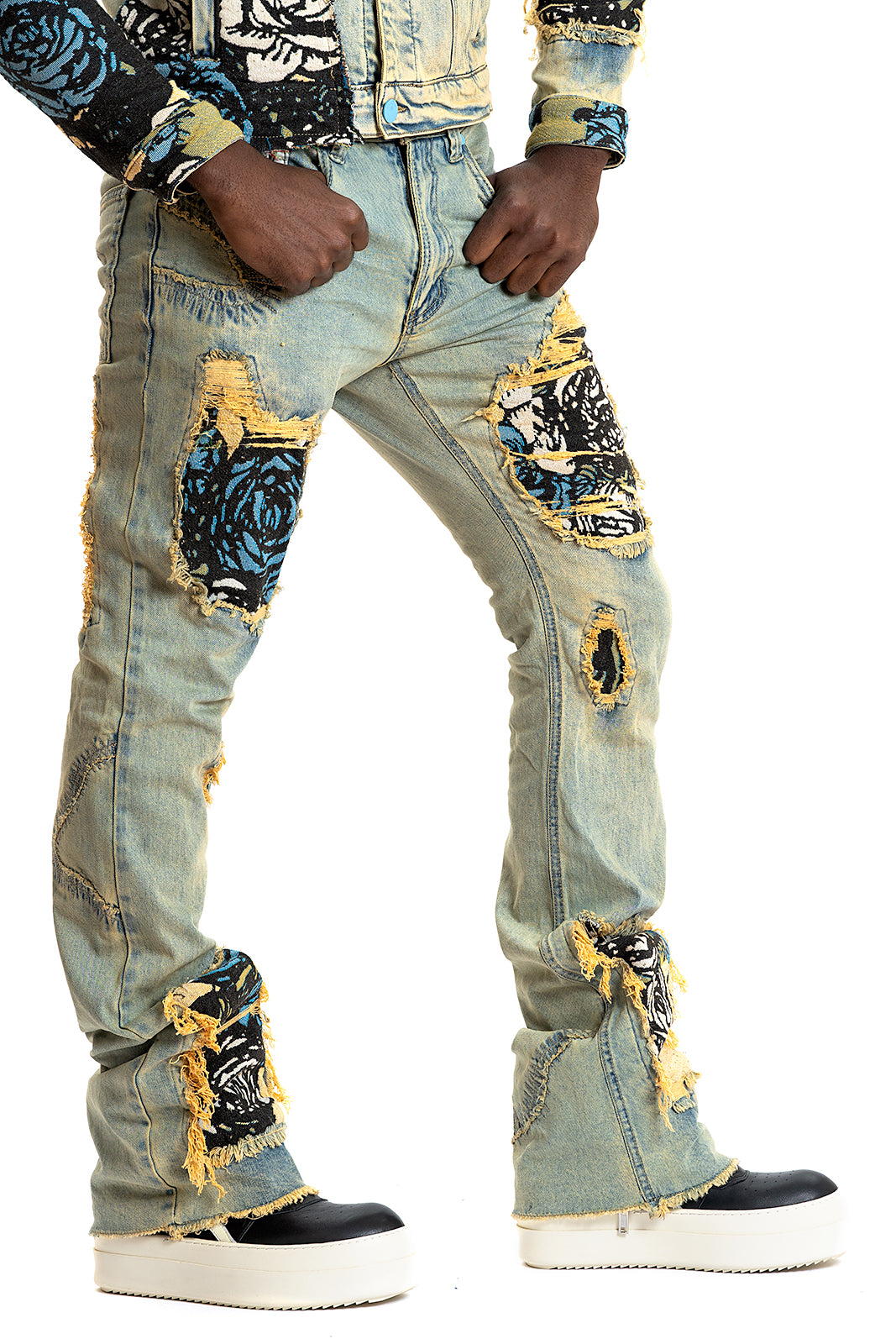 F1944 Cashay Tapestry Denim Jeans - Dirt(NOT SOLD SEPERATELY)