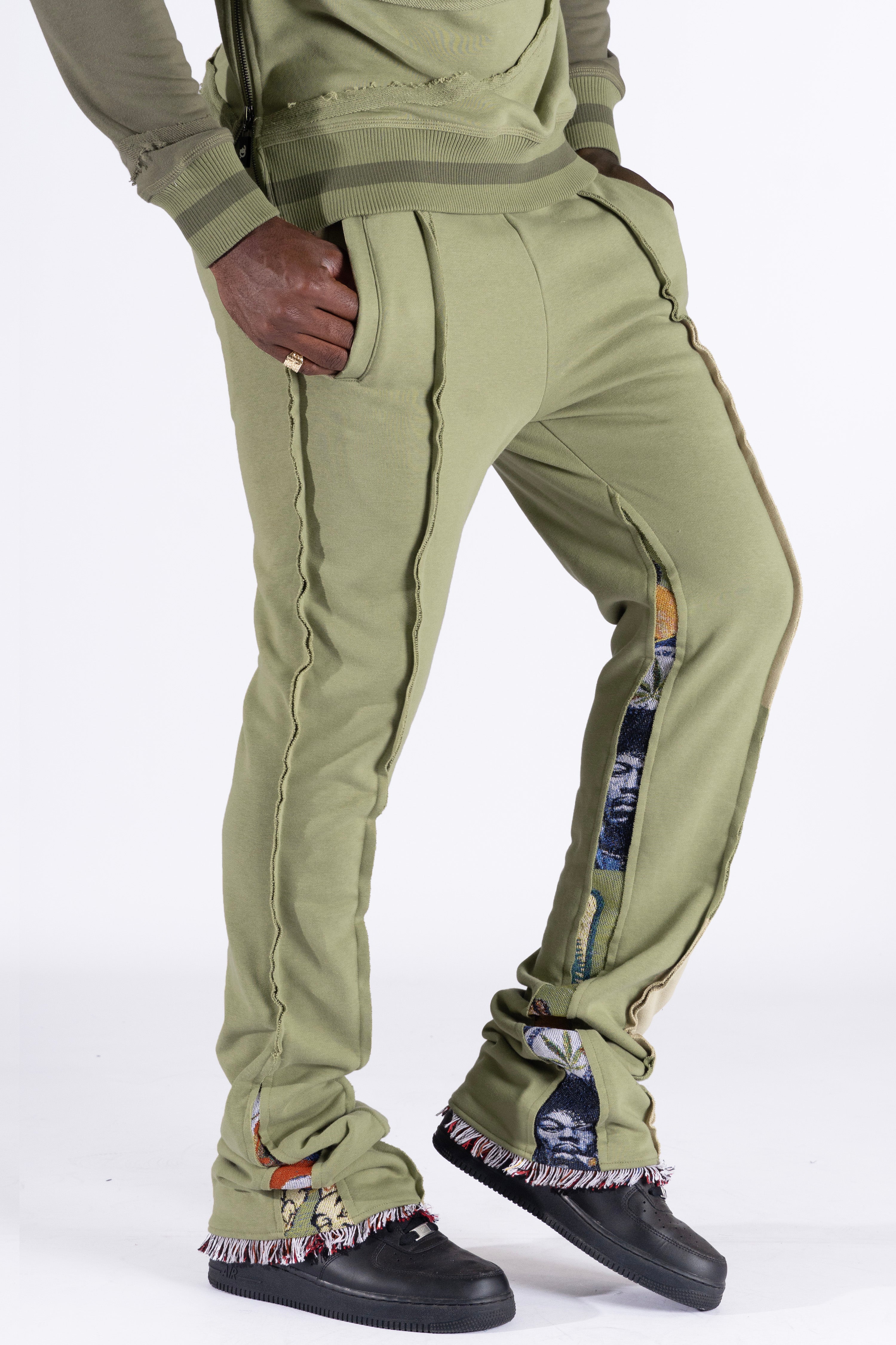 F1959 Frost Blow French Terry Pants - Olive