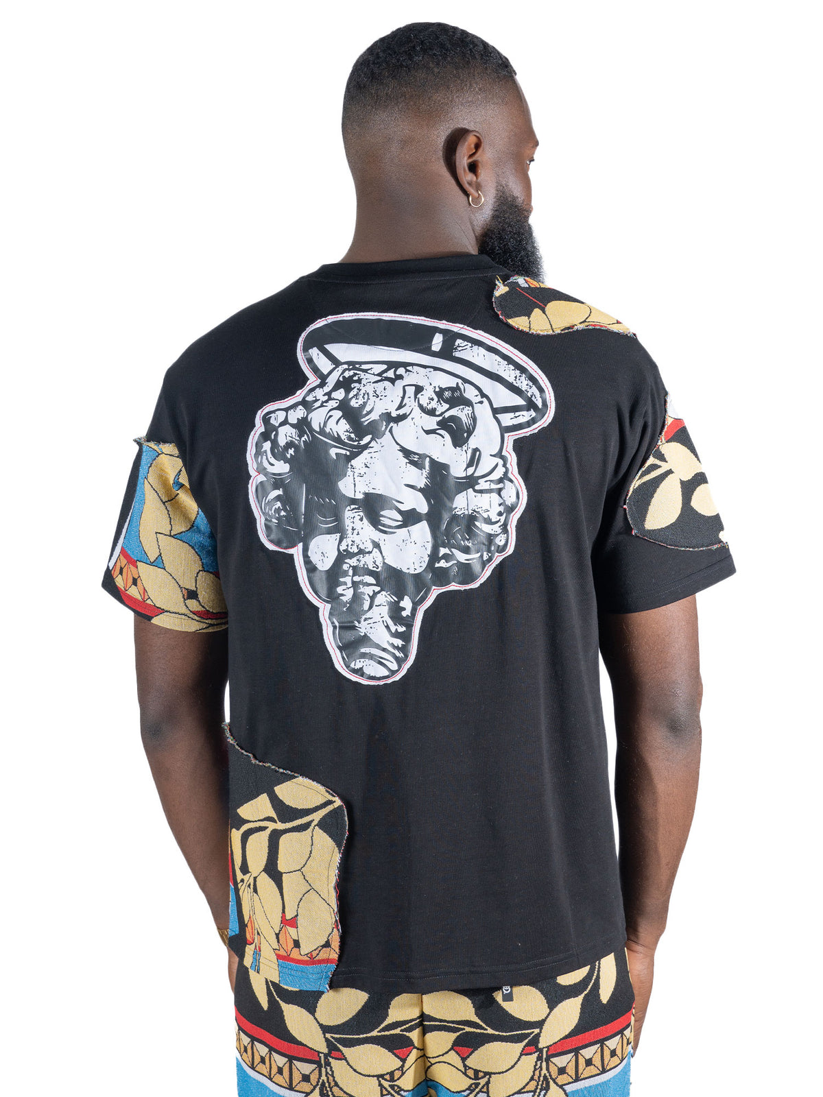 Makobi F271 The "Saint Academy" Oversized Tee in Black, view 3