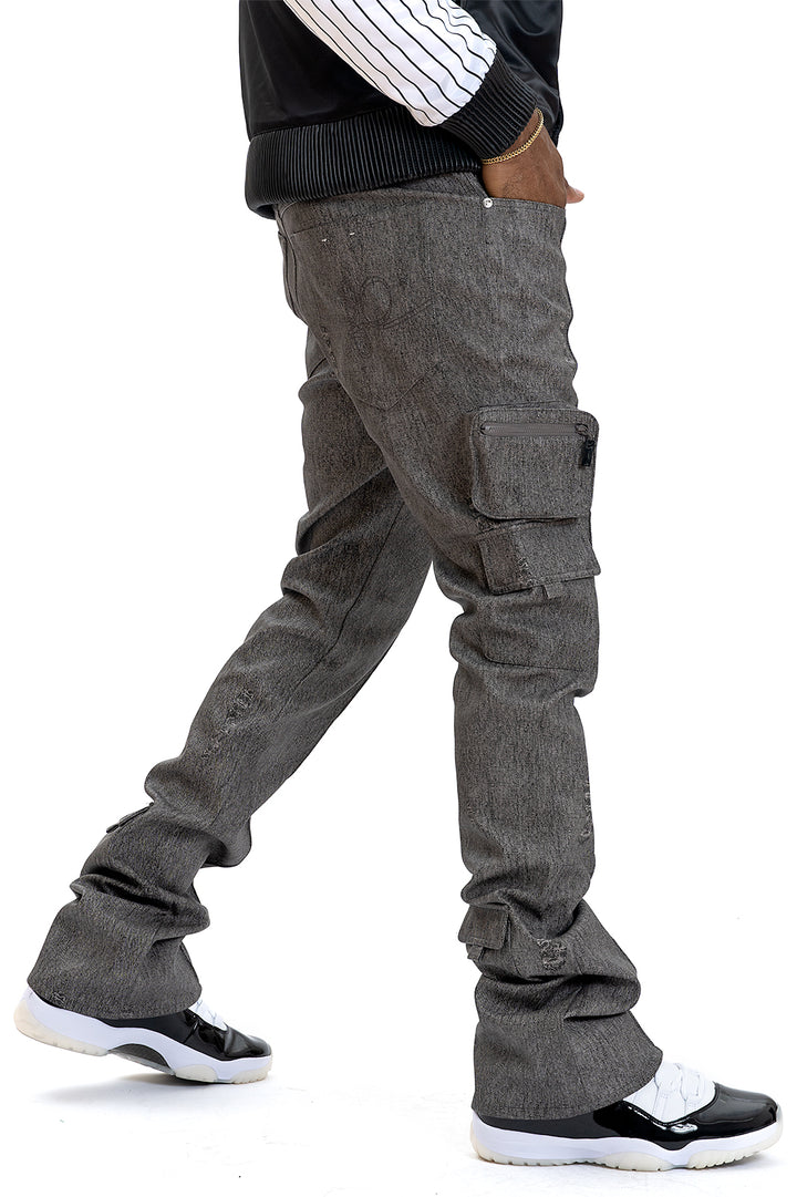 F2789 CASA DE Vegan Leather Pants - Black