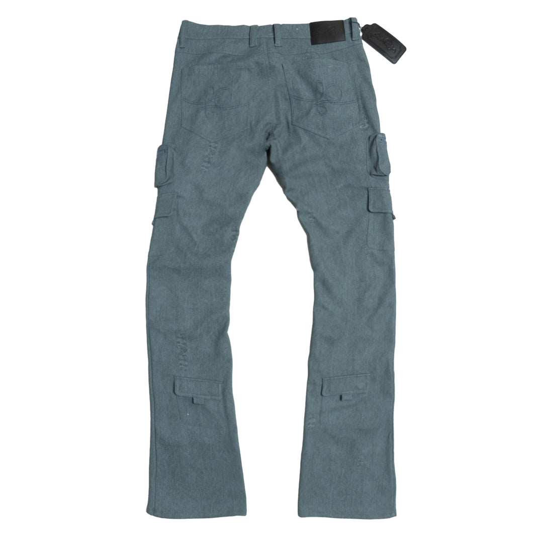 F2789 CASA DE Vegan Leather Pants - Blue