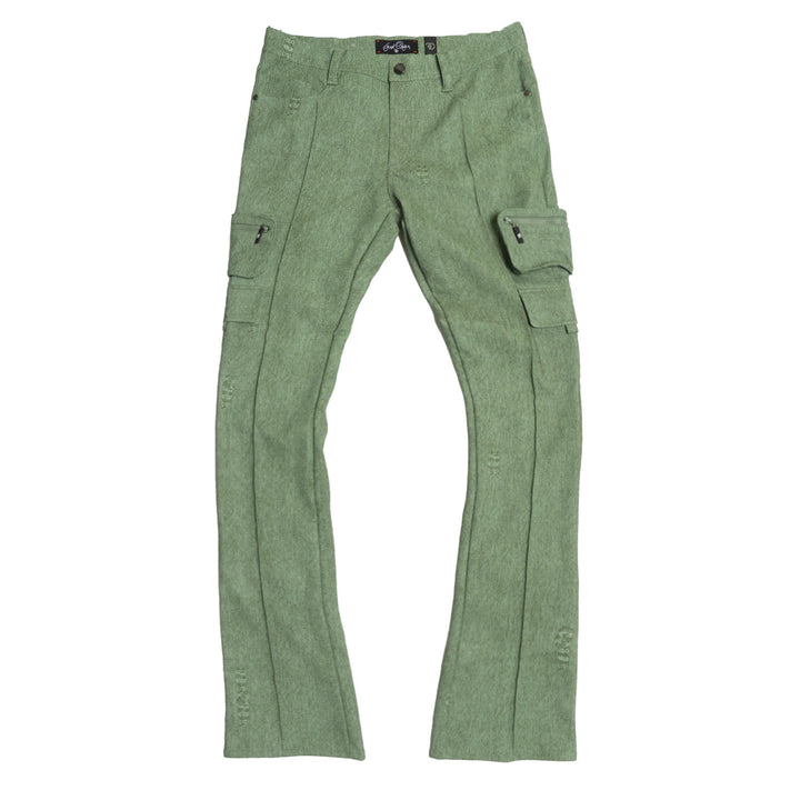 F2789 CASA DE Vegan Leather Pants - Green
