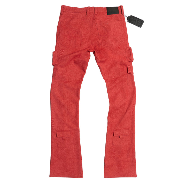 F2789 CASA DE Vegan Leather Pants - Red