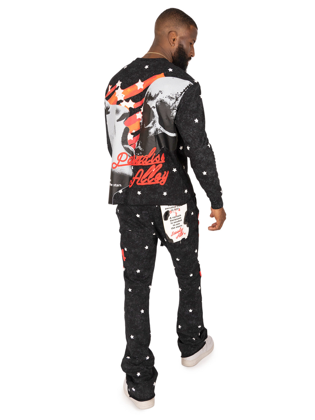 F304 Paradise Alley Jogger Set - Black – Makobi Jeans USA