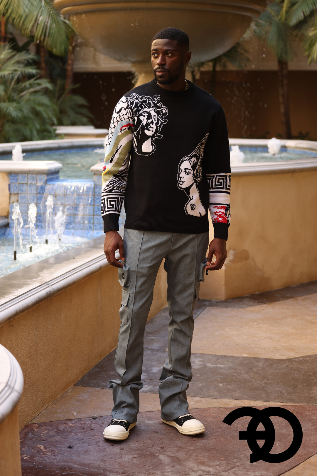 F405 Paradise Lost Knit Sweater - Black